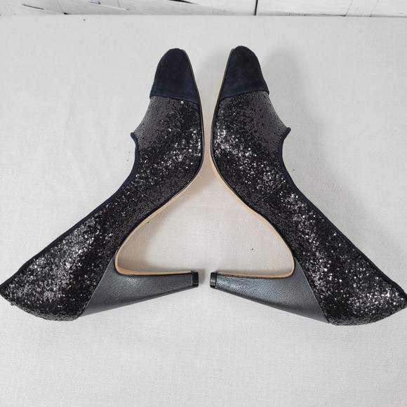 Plenty by Tracy Reese Ramona Glitter and Suede Cap Toe Pumps Heels  size 8 - Picture 4 of 11